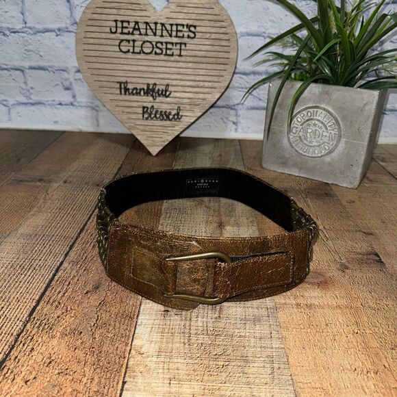 Suzi Roher womens size small plus vintage stretch adjustable italian buckle belt - Picture 11 of 13